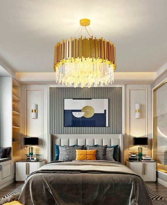 Nowoczesny luksusowy złoty kryształowy żyrandol E14 pojedynczy, oświetlenie sufitowe, do salonu, Hotelu, Halli, dekoracja lampy wiszące.