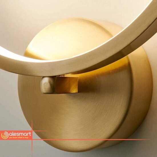 Kinkiet Lampa ścienna RING złota LED Nowoczesna 25x20x7cm 18W do sypialni, salonu.
