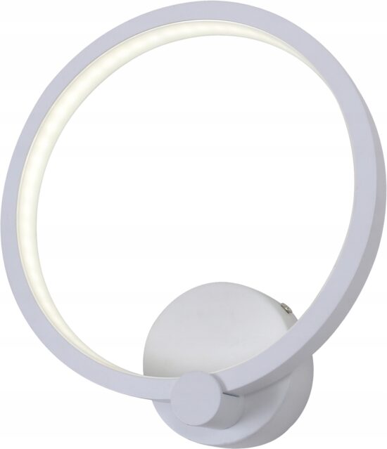 Kinkiet Lampa ścienna RING złoty, czarny, biały LED Nowoczesna 25x20x7cm 18W do sypialni, salonu.