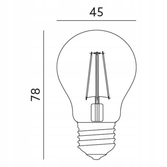 Komplet 5x Żarówka LED FILAMENT E27 4W Edison ŚCIEMNIALNA - Ciepła barwa światła