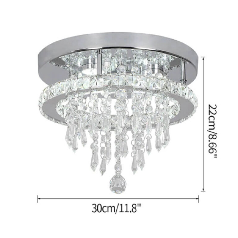 Lampa sufitowa kryształowa plafon LED Ring elegancka i nowoczesna. Do salonu, do jadalni, do sypialni.