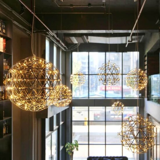Żyrandol nowoczesna fajerwerki lampa wisząca kula Galaxy LED, modna i stylowa. Do salonu i jadalni, do kawiarni i baru.