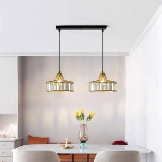 Żyrandol lampa wisząca kryształowa elegancka klatka, do salonu, do jadalni, do kawiarni. Minimalistyczna, stylowa i nowoczesna. 