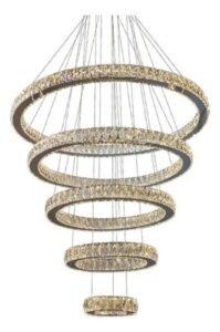Żyrandol Kryształowy LED 5 Rings 20/30/40/50/60cm