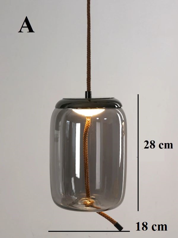 Minimalistyczna szklana skandynawska o oryginalnym wzorze lampa wisząca Brokis Knot
