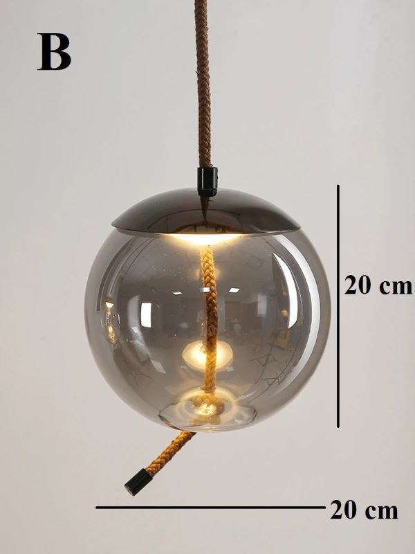 Minimalistyczna szklana skandynawska o oryginalnym wzorze lampa wisząca Brokis Knot