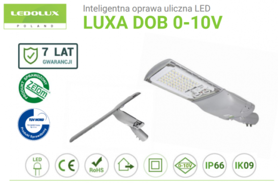 Latarnia uliczna LED LUXA DOB 0-10V, 4000K, IP66
