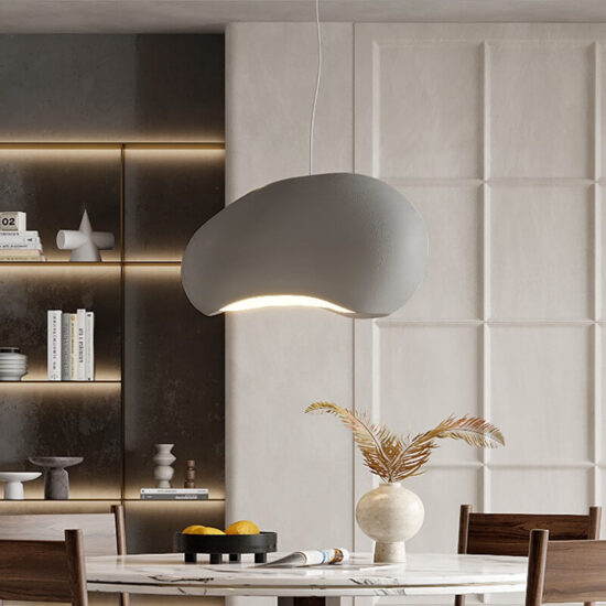 Skandynawska lampa wisząca Wabi-Sabi minimalistyczna i oryginalna. Do salonu, do jadalni, do sypialni.