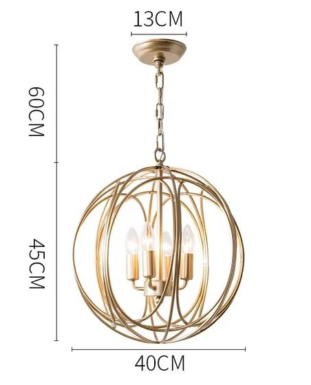 Metalowa Lampa Wisząca Corintia Kula Loft