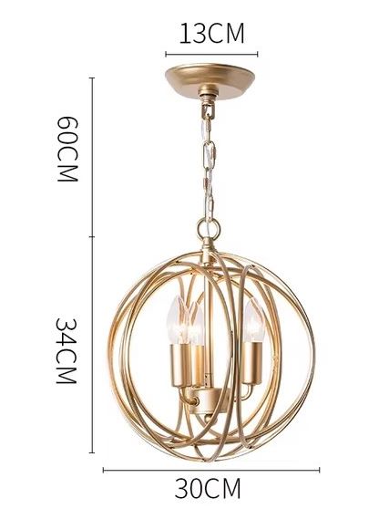 Metalowa Lampa Wisząca Corintia Kula Loft