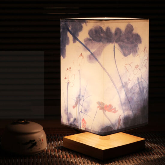 Lampka nocna w stylu japońskim krajobraz boho, oryginalna i stylowa. Do salonu, do sypialni, do gabinetu.