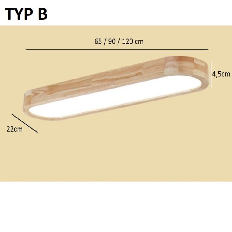 Lampa sufitowa owalna, podłużna biurowa LED boho, prosta i stylowa. Do biura, do salonu, do jadalni.