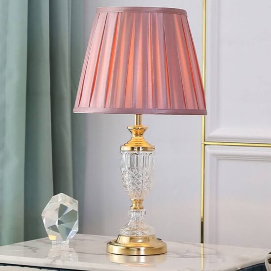 Kryształowa lampka nocna elegancka art deco luksusowa i zjawiskowa. Do sypialni, do salonu, do gabinetu.