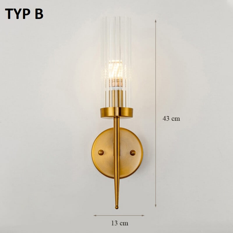 Lampa ścienna Torch art deco Moosee elegancka i zmysłowa. Do sypialni, do gabinetu, na przedpokój.