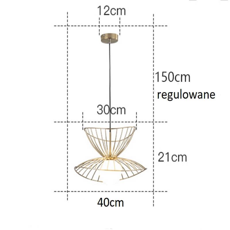 Lampa wisząca Ray Art Deco LOFT minimalistyczna i stylowa. Do sypialni, do salonu, do kuchni.