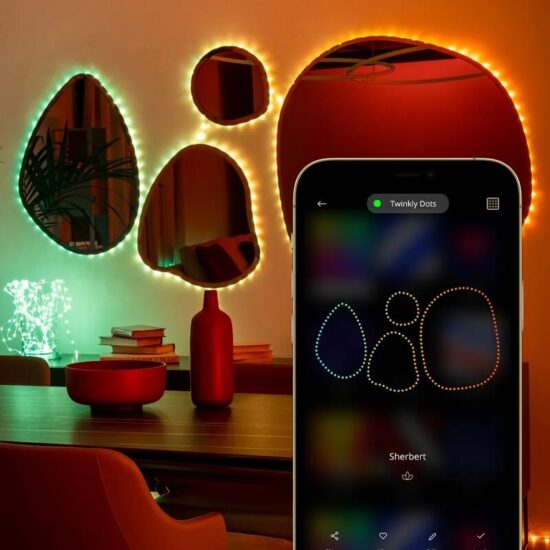 Ozdobne lampki Twinkly Dots 400 LED RGB. Całoroczne inteligentne oświetlenie dekoracyjne. Do salonu, do sypialni.