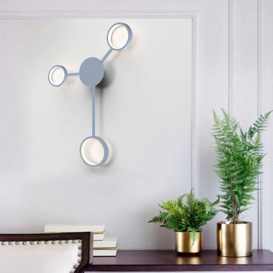 Lampa ścienna geometryczna punktowa nowoczesna i minimalistyczna. Do salonu, do sypialni, do gabinetu.