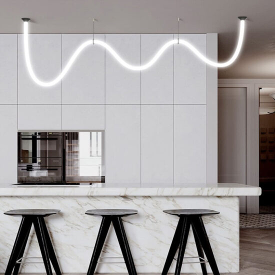 Lampa sufitowa LED Wężyk vintage minimalistyczna i zjawiskowa. Do salonu, do jadalni, do kuchni.