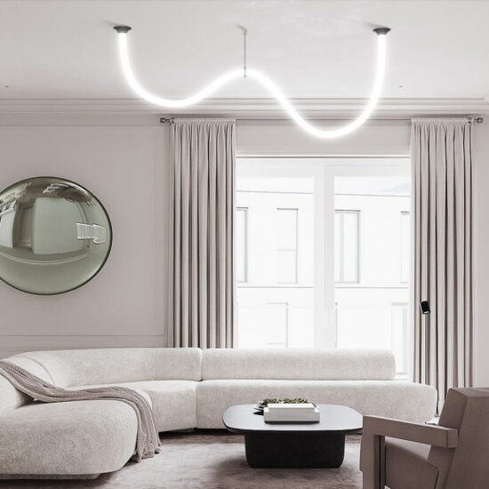 Lampa sufitowa LED Wężyk vintage minimalistyczna i zjawiskowa. Do salonu, do jadalni, do kuchni.