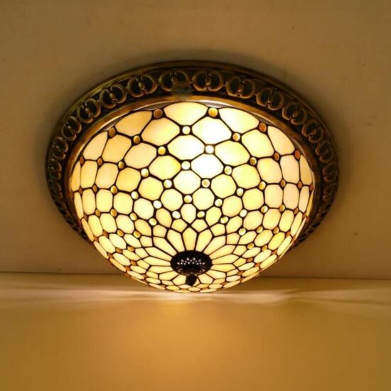 Lampa sufitowa plafon Tiffany vintage kolorowa i oryginalna. Do sypialni, do salonu, do jadalni.