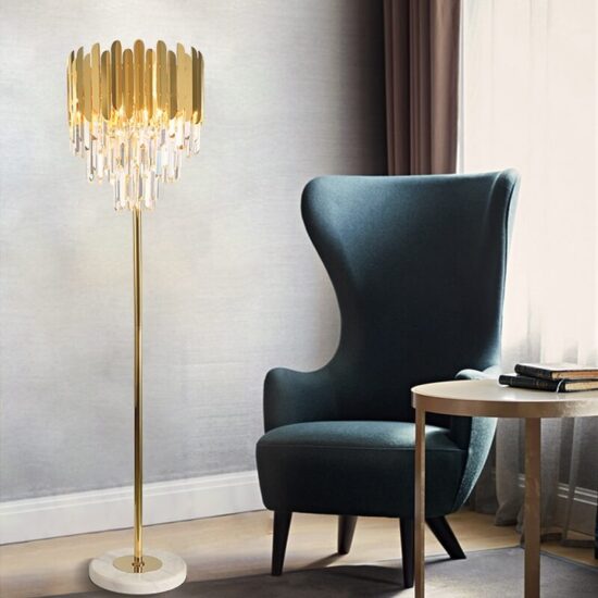 Luksusowa lampa stojąca Imperial glamour elegancka i zjawiskowa. Do salonu, do sypialni, do gabinetu.