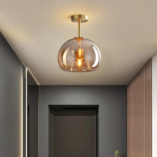 Lampa sufitowa szklana Globe Glass vintage elegancka i zjawiskowa. Do sypialni, do kuchni, do gabinetu.