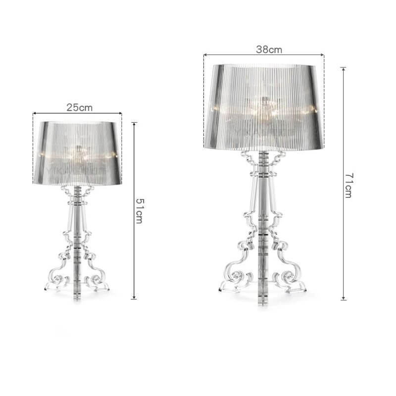 Lampa stołowa Kartell Bourgie eklektyczna piękna, elegancka, minimalistyczna. Do salonu, do sypialni, do gabinetu.