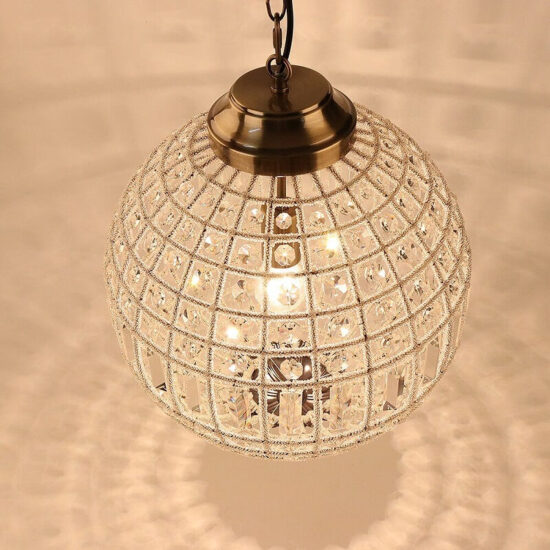 Kryształowa lampa wisząca Tanaro eklektyczna zjawiskowa i elegancka. Do sypialni, do salonu, do jadalni.