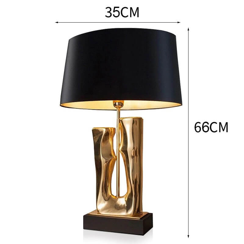 Lampa stołowa Rene złota glamour elegancka i zjawiskowa. Do sypialni, do gabinetu, do salonu.