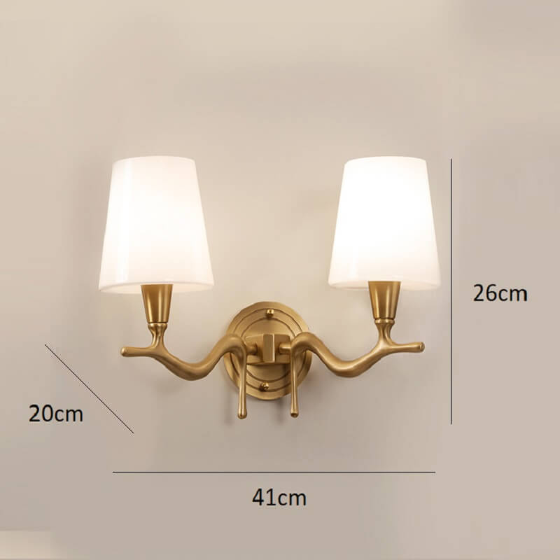 Miedziana lampa ścienna kinkiet klasyczny elegancki i stylowy. Do sypialni, na przedpokój, do gabinetu.