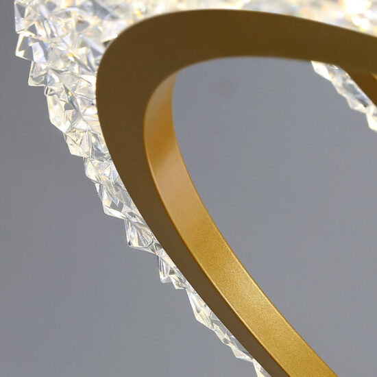 Kryształowa lampa wisząca RINGS eklektyczna zjawiskowa i elegancka. Do sypialni, do salonu, do jadalni