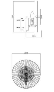 Nowoczesna Lampa Ścienna Okrągła Kinkiet Aster LED Złota