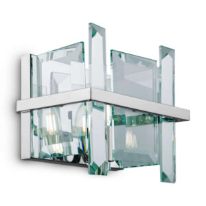 Kryształowa Lampa Ścienna Triangle Kinkiet Glamour Chrom