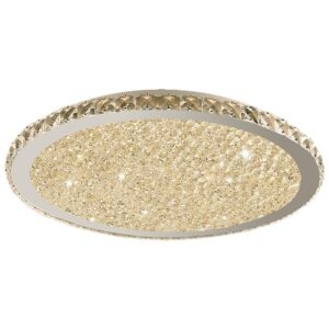 Nowoczesna Okrągła Lampa Sufitowa Diamond Plafon Glamour Chrom LED