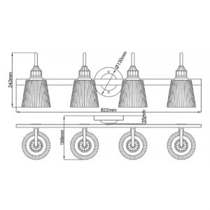 Nowoczesny Łazienkowy Kinkiet Szklany Addison IP44 Chrom