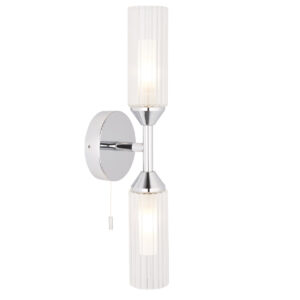 Nowoczesny Łazienkowy Kinkiet Tube Szklane Tuby IP44 Chrom