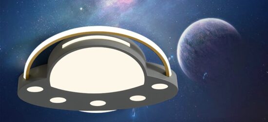 Nowoczesna Lampa Sufitowa Statek Kosmiczny UFO Do Pokoju Dziecięcego LED