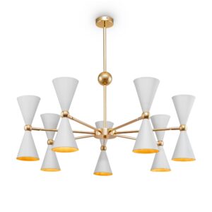 Nowoczesna i Klasyczna Lampa Wisząca Chalice Żyrandol w Kolorze Białym i Czarnym