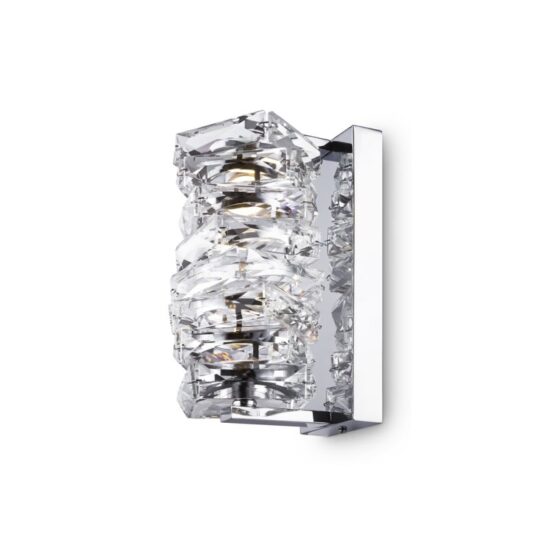 Nowoczesna Kryształowa Lampa Ścienna Icicle Kinkiet Glamour Chrom LED 3000K