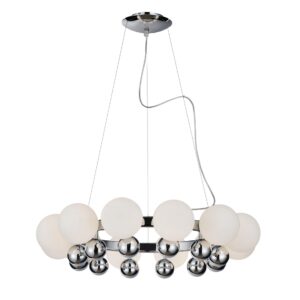 Nowoczesna Lampa Wisząca Balls Żyrandol Szklane Kule Chrom