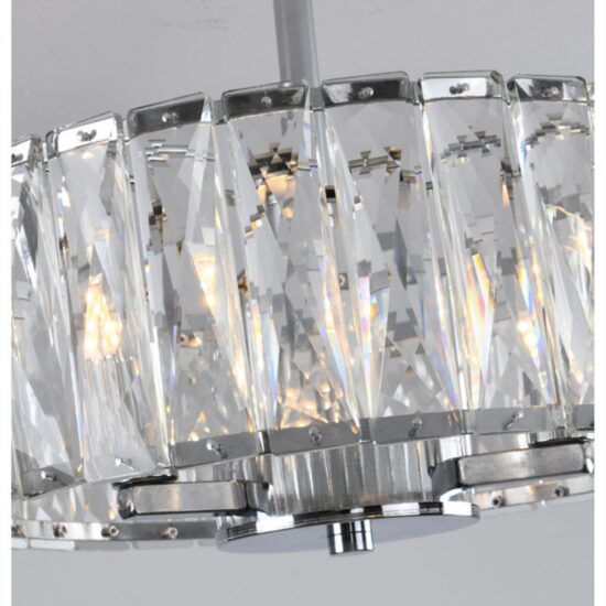 Nowoczesna Kryształowa Lampa Sufitowa Crystal Glamour Chrom
