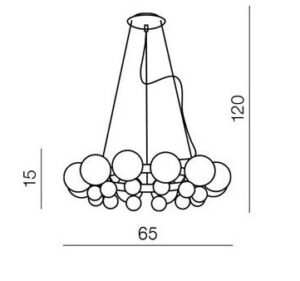 Nowoczesna Lampa Wisząca Balls Żyrandol Szklane Kule Chrom