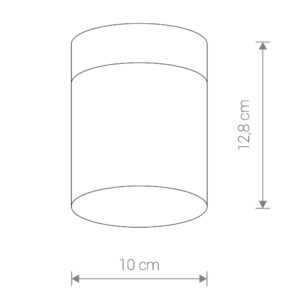 Łazienkowa Lampa Sufitowa Cayo Plafon Szklana Tuba IP44 Chrom