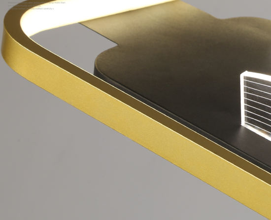 Nowoczesna Lampa Wisząca Ideal LED Złota Minimalistyczna i Elegancka