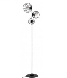 Industrialna Lampa Stojąca Wire Loft Metalowa w Kolorze Czarnym