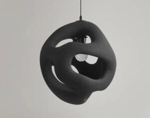 Nowoczesna Lampa Wisząca Wabi-Sabi Sakura w Stylu Japońskim w Kolorze Białym i Czarnym