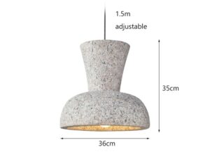 Nowoczesna Lampa Wisząca Wabi-Sabi Cup Granite w Stylu Japońskim w Różnych Kolorach