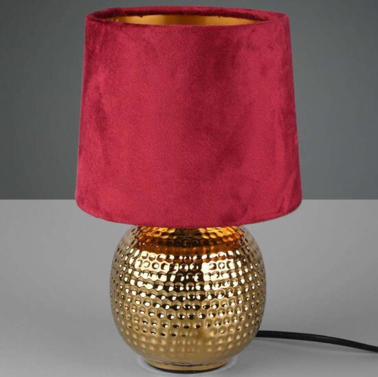 Minimalistyczna Klasyczna Lampa Stołowa Velour z Abażurem w Różnych Kolorach