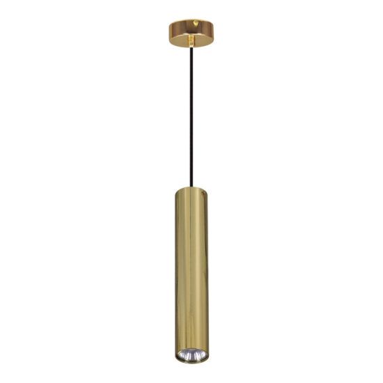 Minimalistyczna Nowoczesna Pojedyncza Punktowa Lampa Wisząca Golden Tuba Złota
