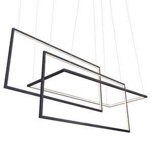 Nowoczesna Minimalistyczna Lampa Wisząca Geometric Żyrandol Loft LED 3000K w Kolorze Czarnym i Białym 